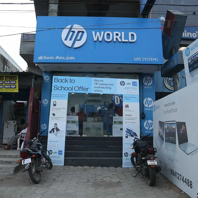 hp showroom in omr