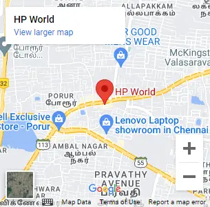HP SHowroom in Porur Map